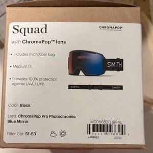 Smith Squad Goggles with ChromaPop lens